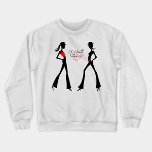 Black silhouette of fashion girls Crewneck Sweatshirt